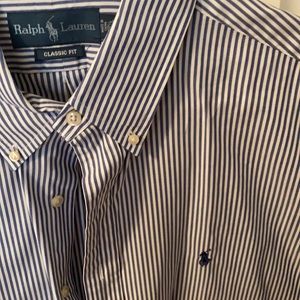 Ralph Lauren Classic Fit Dress Shirt Sz 17.5 36/37